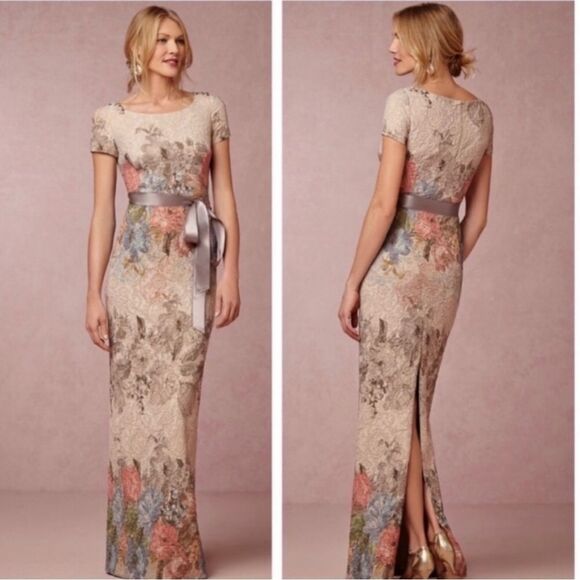 BHLDN Adrianna Papell Floral Print Gown NWT sz 4 Prom, wedding guest, gala - Picture 1 of 15